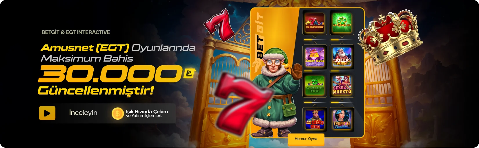 casino page main section